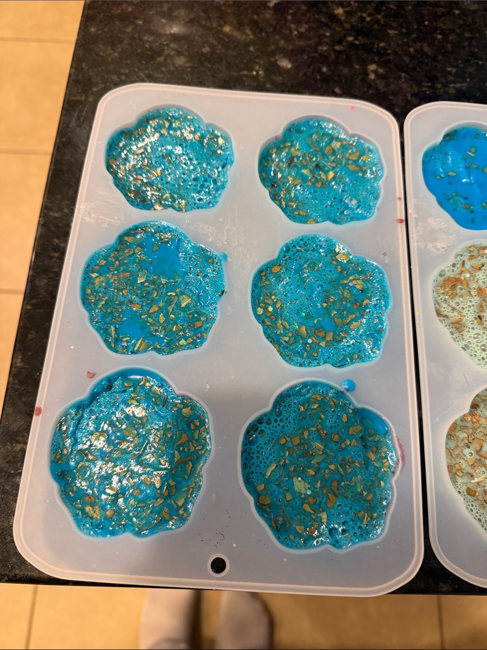 Brand new sky blue soaps 🧼 roses goats milk soap 🧼